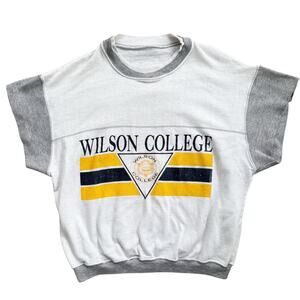 Vtg 1980s 1990s Wilson College Short Sleeve Sweatshirt